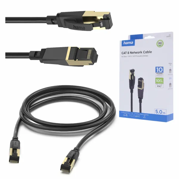 Kabel sieciowy Hama RJ45 Cat 8 S/FTP 5 m do Internetu