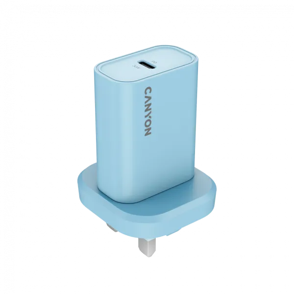 CANYON charger OnCharge 30CL Max Power 30W 1xPD UK Light Blue