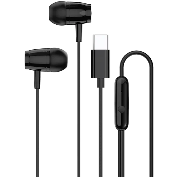 CANYON Słuchawki dokanałowe SEP-5 Przewód USB-C Czarne