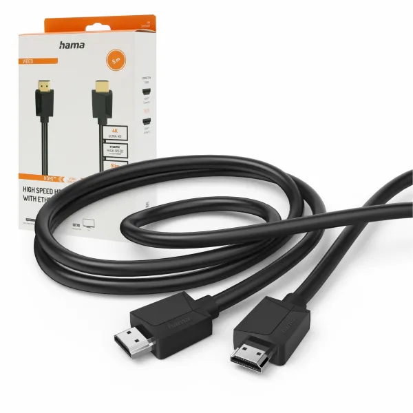 Hama Kabel HDMI 2.0B 4K 18 Gbit/s 5 m do telewizora dekodera ARC Full HD