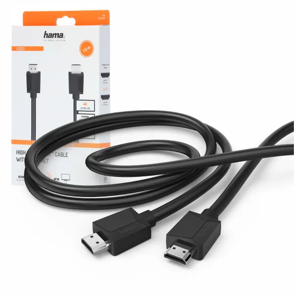 Hama Kabel HDMI 2.0B 4K 18 Gbit/s 1.5 m do telewizora dekodera ARC Full HD