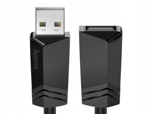 Hama KABEL przedłużacz USB A 0,75m czarny