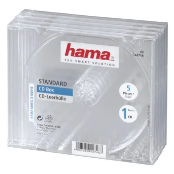 Hama Opakowanie na płyty CD-BOX 5 SZTUK TRANSPARENTNE pudełko okładka