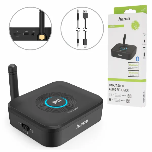 HAMA ADAPTER TRANSMITER BLUETOOTH 5.3 DO SYSTEMÓW HifI ODBIORNIK MINIJACK