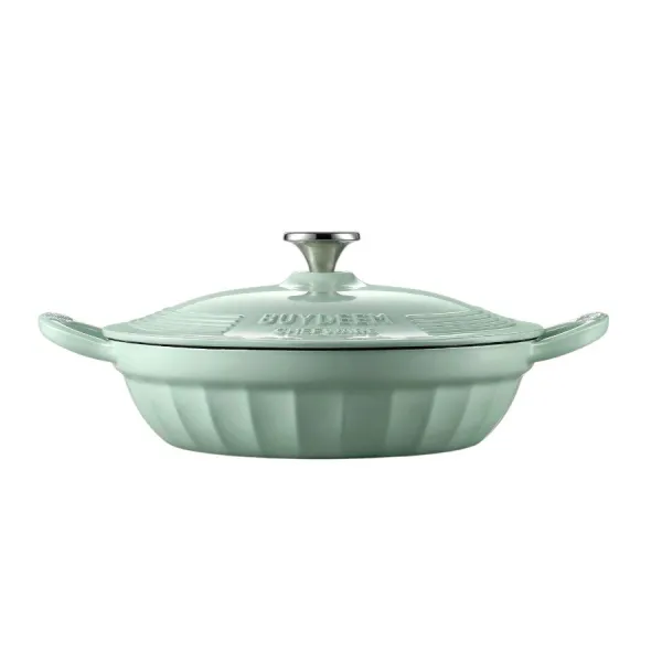 BUYDEEM Emaliowane naczynie żeliwne 3,3L, CP581, Cozy Greenish