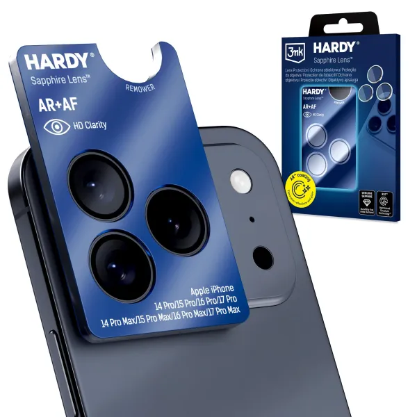 Apple Iphone 14Pro/14Pro Max/15Pro/15Pro Max/16Pro/16Pro Max/17Pro/17ProMax- 3mk Hardy Sapphire Lens
