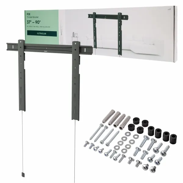 Uchwyt ścienny LCD Hama Ultraslim do telewizora VESA 600x400 90 cali płaski