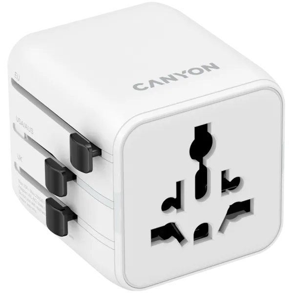 CANYON Adapter Podróżny OnTour One EU/UK/US/AUS Biały