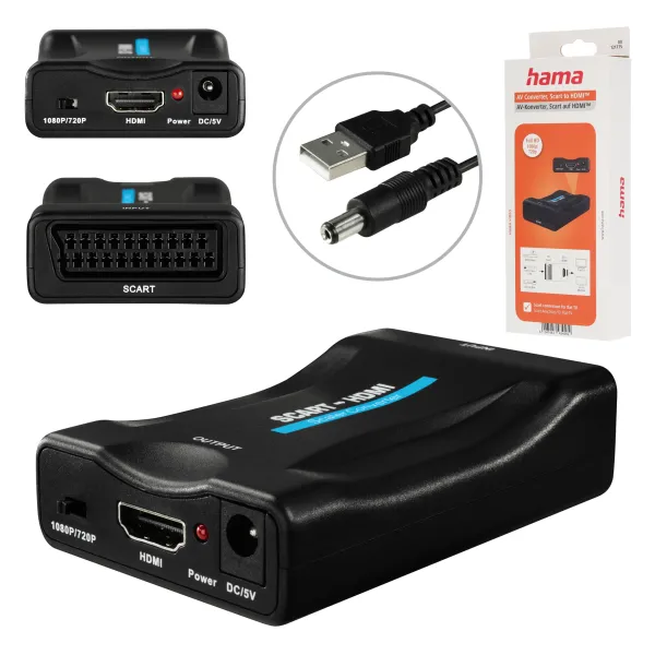 Hama adapter konwerter Scart na HDMI Converter przejściówka full HD