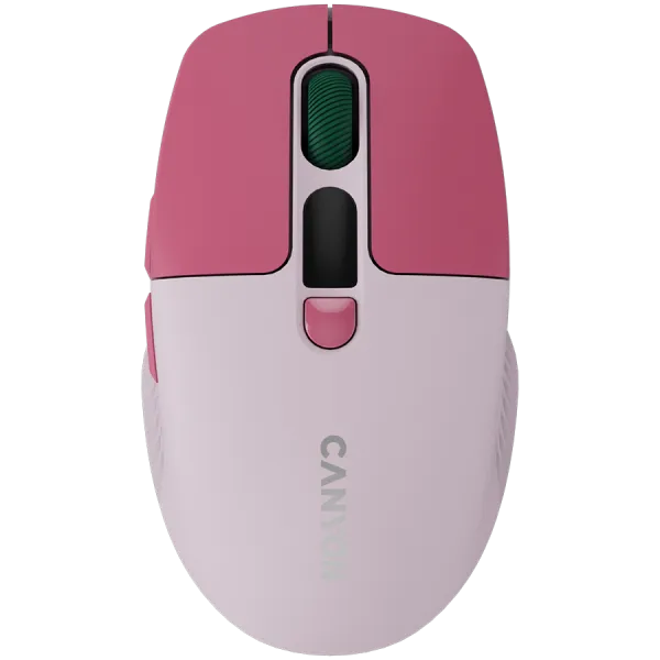 CANYON Mysz bezprzewodowa MW-26 LCD Cicha Dwa Tryby Różowa