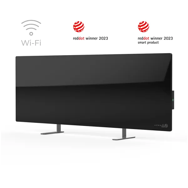 AENO GH2S Grzejnik szklany 700W Podczerwień i Konwekcja App Czarny