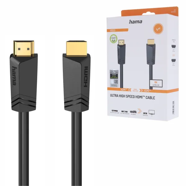 HAMA KABEL ULTRA HIGH SPEED HEC HDMI ULTRA HD 8K 60 Hz 4k 120 Hz 5M eARC