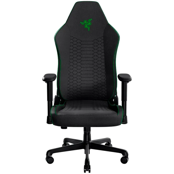 Razer Iskur V2 X Black Fabric Gaming Chair, Built-in Lumbar Arch, Widened Seat Base with Reduced Edges, Contoured High-Density Foam Cushions, Adjustable 152-degree Recline, 2D Armrests