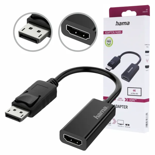 Hama ADAPTER Display Port - HDMI 4K przejściówka konwerter ULTRA HD