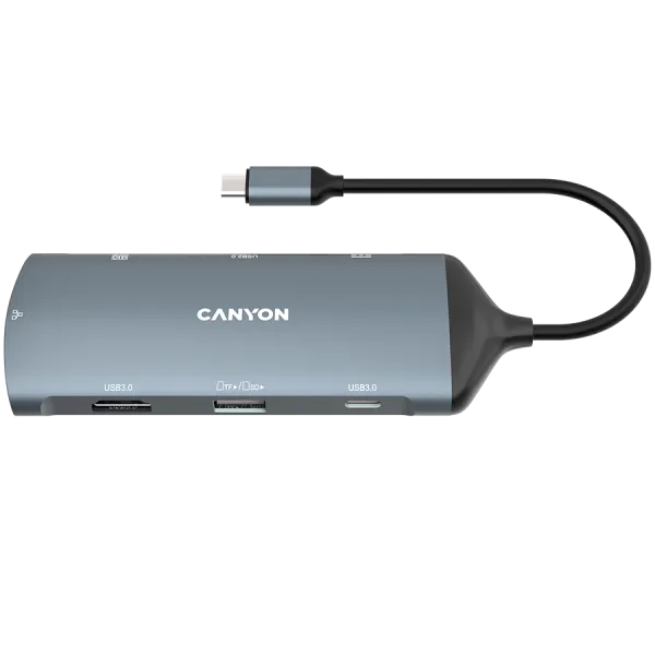 CANYON HUB DS-15 8 w 1  4k USB-C Szary