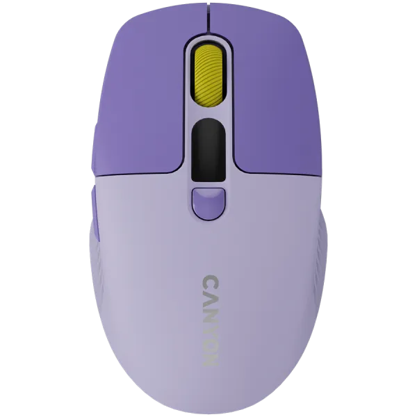 CANYON Mysz bezprzewodowa MW-26 LCD Cicha Dwa Tryby Fioletowa