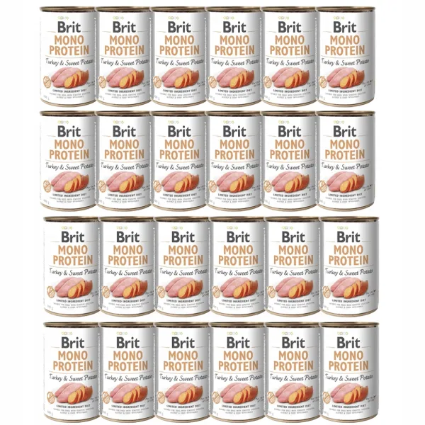BRIT MONO PROTEIN indyk z batatem 24x400g