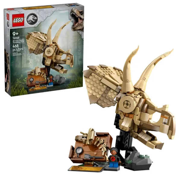 Klocki LEGO Jurassic World 76969 - Szkielety dinozaurów: czaszka triceratopsa