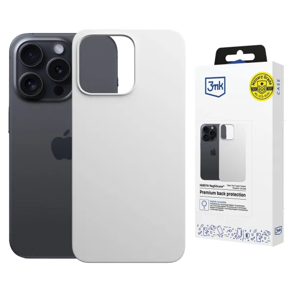 Apple iPhone 14 Pro Max - 3mk Hardy MagSilicone White