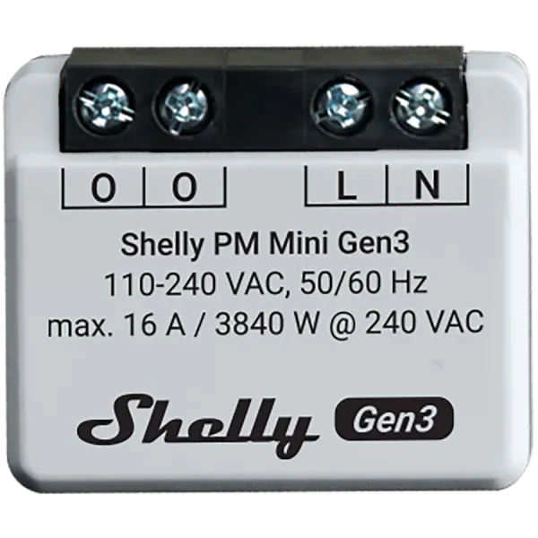 SHELLY PM Mini Gen3 moduł z pomiarem mocy