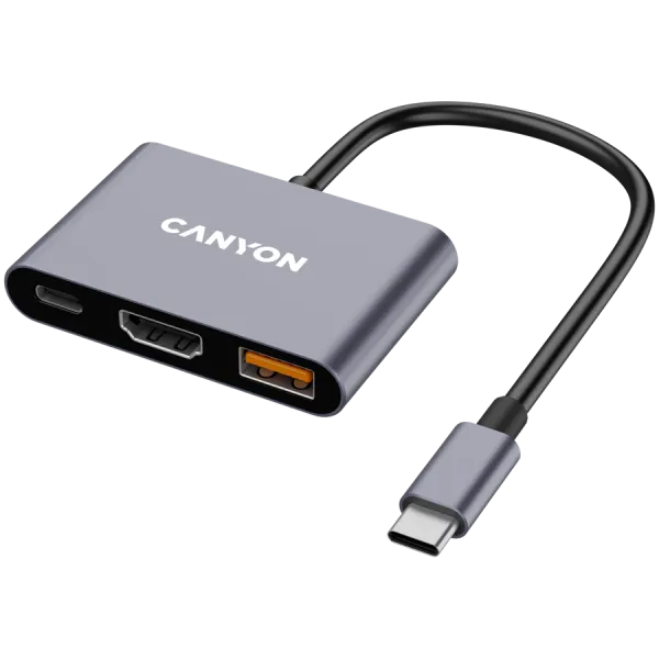 CANYON HUB DS-4 3 w 1 USB-C Szary