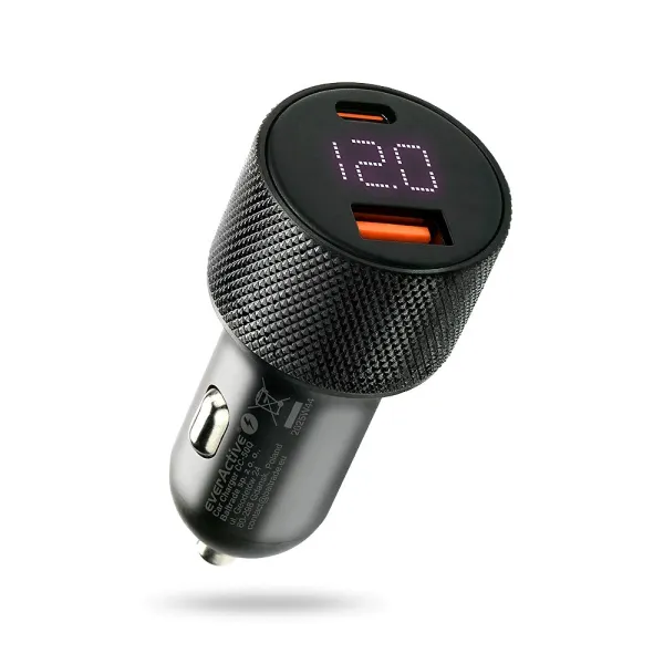EVERACTIVE ŁADOWARKA SAMOCH. 1XUSB 1XUSB-C CC-50Q
