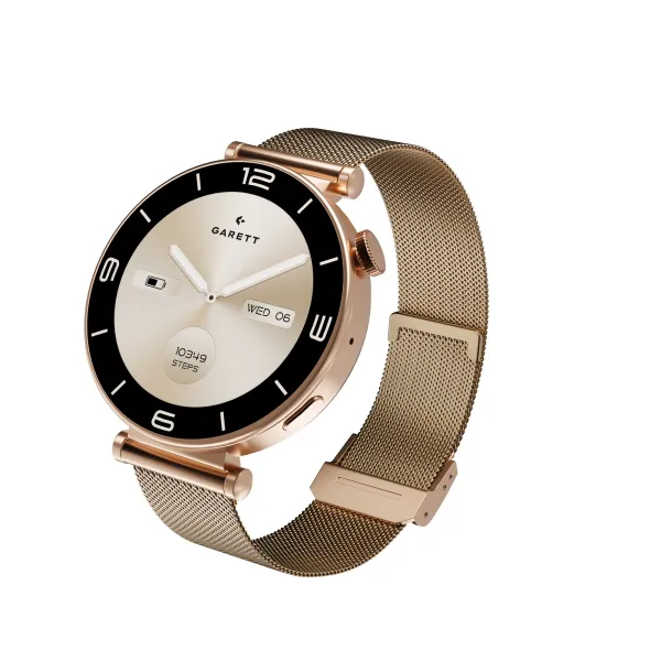 Smartwatch Garett Rose różowe złoto mesh