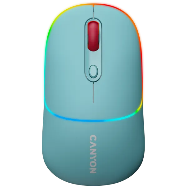 CANYON Mysz bezprzewodowa MW-22 2w1 RGB Niebieska