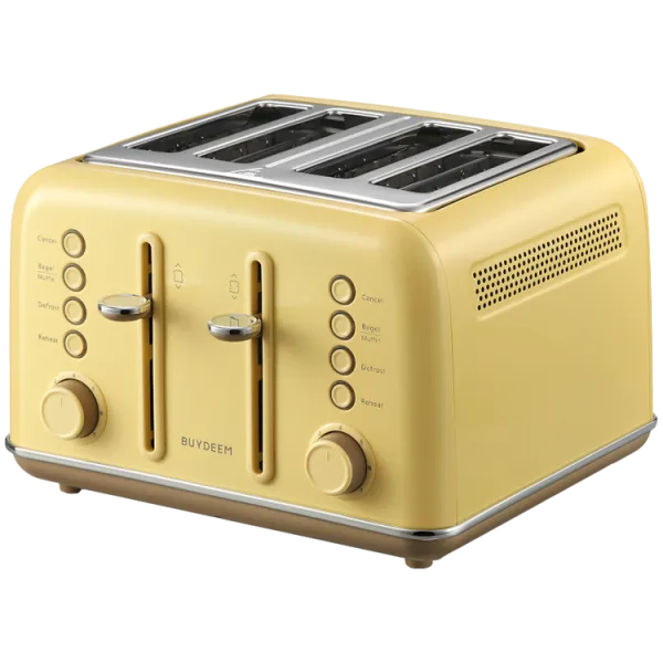 BUYDEEM Toster na 4 kromki, DT640E, Mellow Yellow, EU