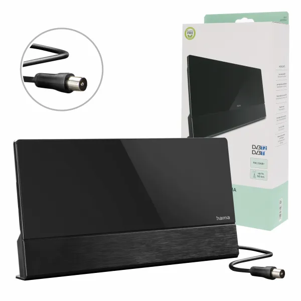 Antena Pokojowa Hama Wewnętrzna Do Tv Dvb-T2 Pre50 Fl-3 Dab+ Dab Dvb-T2 Ukv