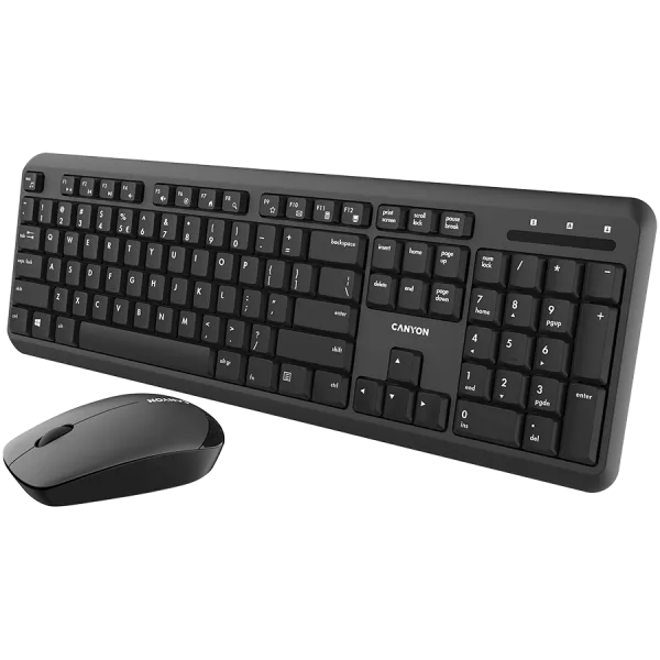 CANYON Zestaw klawiatura + mysz SET-W20 UK/US Bezprz. Czarny