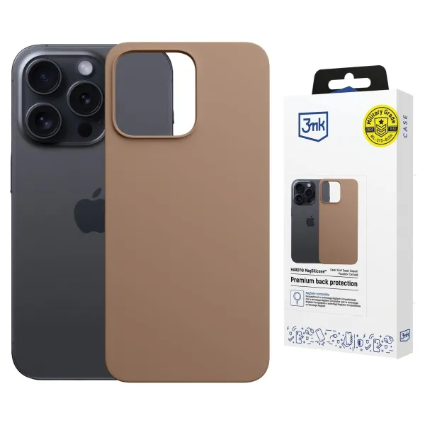 Apple iPhone 15 Pro Max - 3mk Hardy MagSilicone Dark Gold
