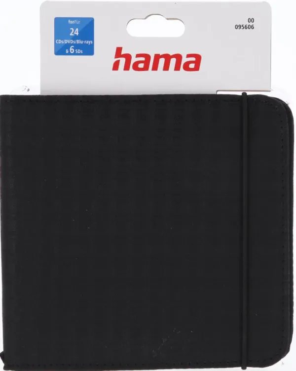 Hama CD WALLET SLIM GUMKA 24, CZARNY
