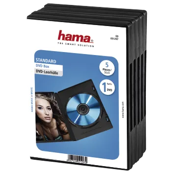 Hama PUDEŁKO DVD CZARNE -5PAK