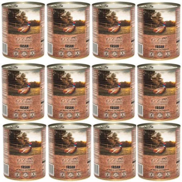 Mokra karma dla psa O'Canis Bażant z marchewką 12x800g