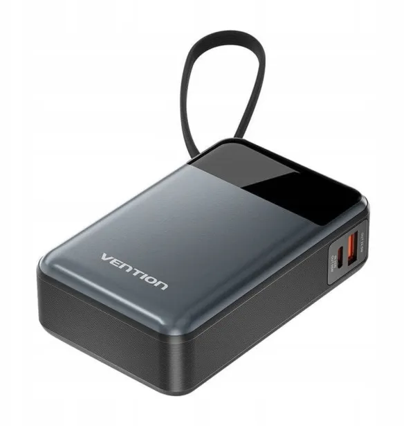 Powerbank Vention 20000mAh 65W z kablem USB-C