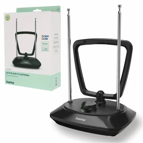 Hama Antena Pokojowa Wewnętrzna Do TV Dvb-T2 Ri-3 Full HD Filtr LTE 5G USB