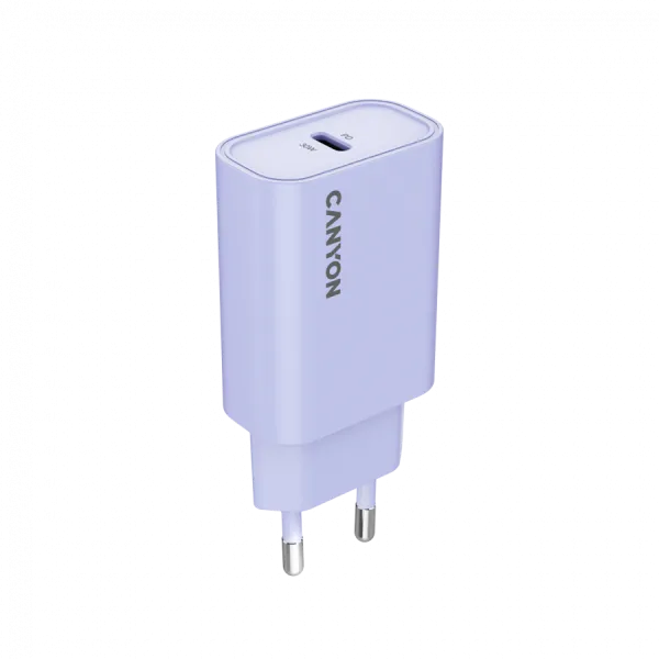 CANYON Ładowarka sieciowa OnCharge 30CL 30W 1xPD EU Fioletowa