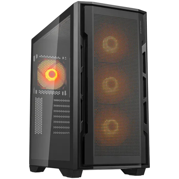 COUGAR Obudowa Uniface RGB, Midi Tower, Czarna