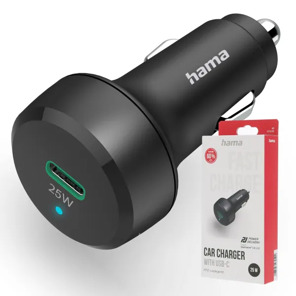Ładowarka Samochodowa Hama Usb-C 25W, Czarna