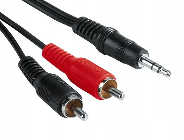 Hama KABEL JACK 3,5mm - 2 x CINCH 5m, koszowy
