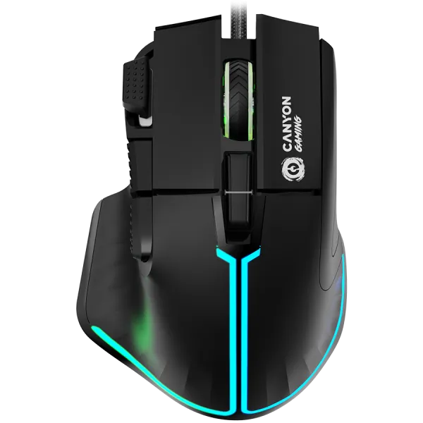CANYON Mysz gamingowa Fortnax GM-636 RGB 9 Przyc. Przew. Czarna