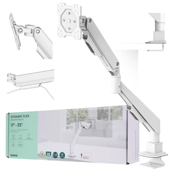Hama uchwyt do monitora ze sprężyną gazową ramię VESA 75x75 100x100