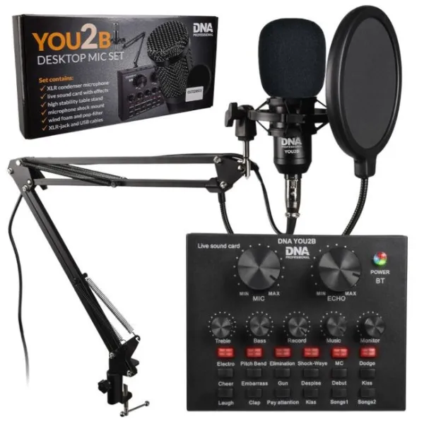 DNA YOU2B - Zestaw mikrofon interfejs audio, statyw