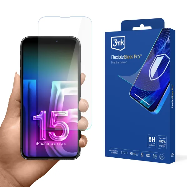 Apple iPhone 15 - 3mk FlexibleGlass Pro