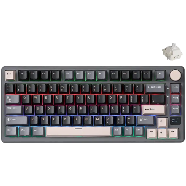 ROYAL KLUDGE RK-M75 Phantom Gaming Keyboard Cream switch