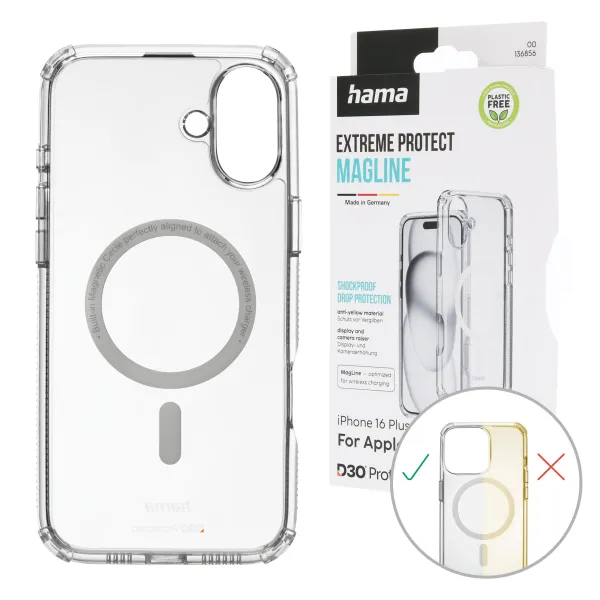 Etui Case na telefon Hama Extreme Protect Magcase D3O dla iPhone 16 Plus