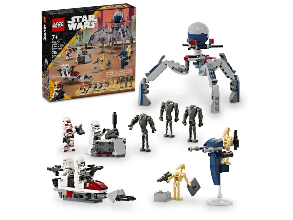 Klocki LEGO Star Wars 75372 - Zestaw bitewny z żołnierzem armii klonów i droidem bojowym