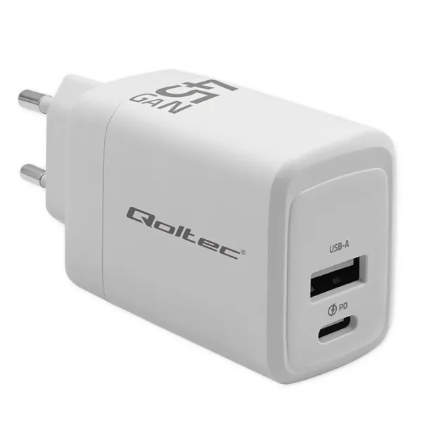 QOLTEC ŁADOWARKA 45W GAN | 5-20V | 1.5-3A | 1XUSBC