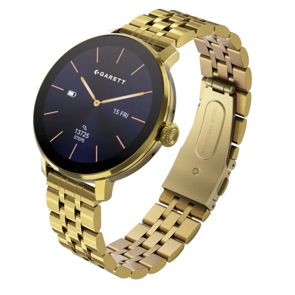 Smartwatch Garett Muse stalowy złoty